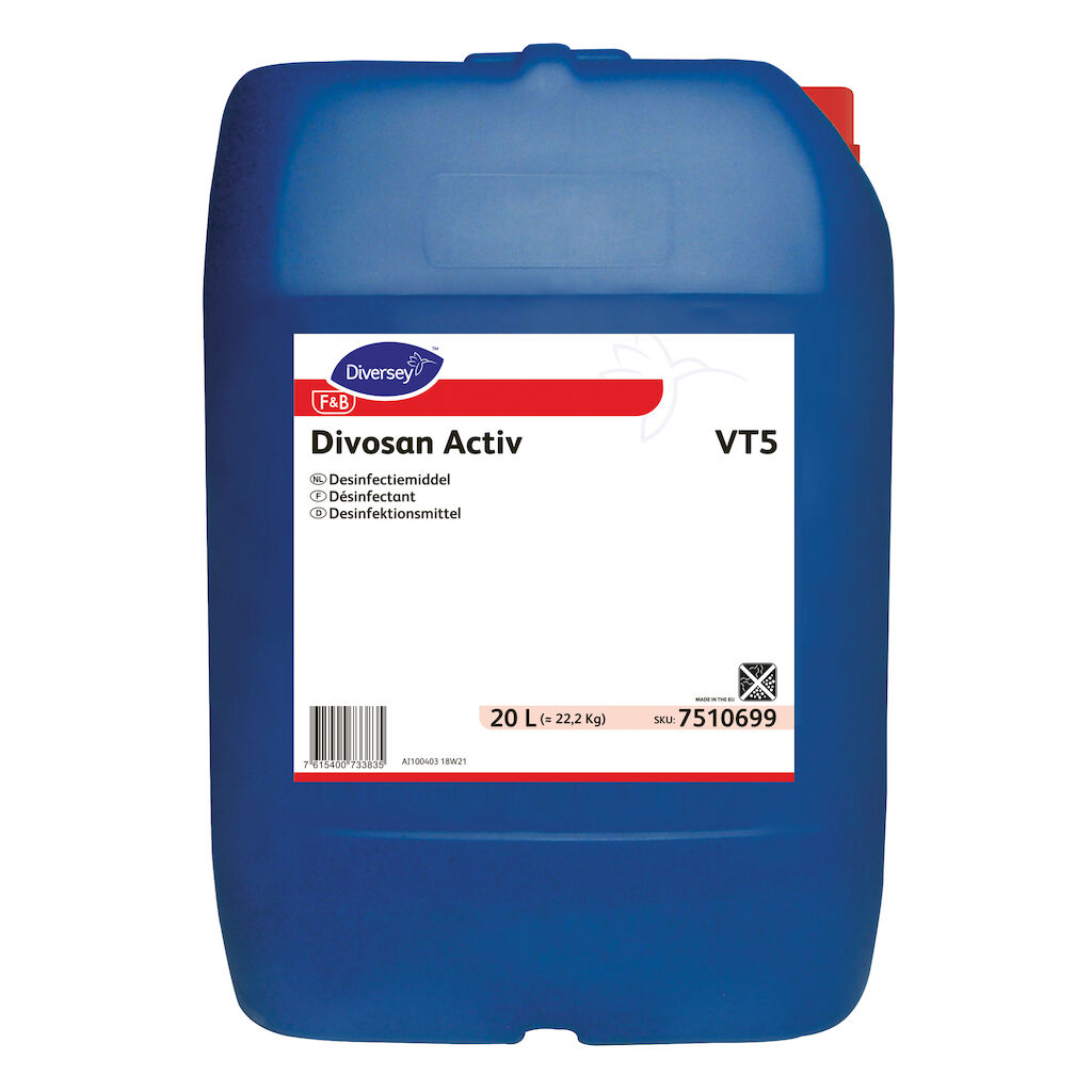 Divosan Activ VT5 20L - Desinfectiemiddel op basis van 5% perazijnzuur
